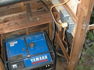 The now unused gas generator and the plug in point.